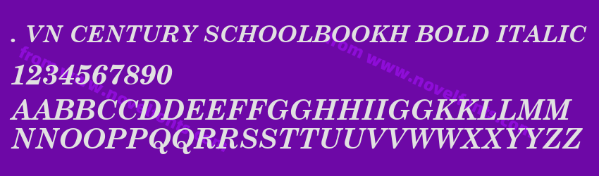 .VnCentury SchoolbookH Bold ItalicPreview