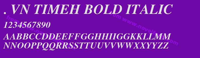 . Vn TimeH Bold ItalicPreview