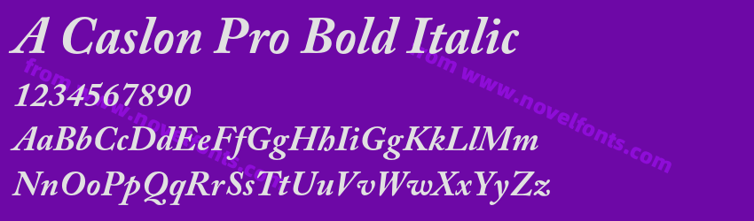 A Caslon Pro Bold ItalicPreview