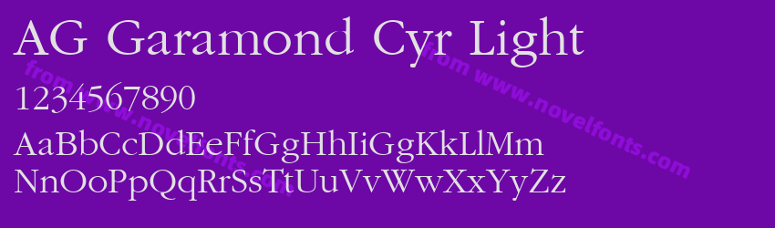 AG Garamond Cyr LightPreview