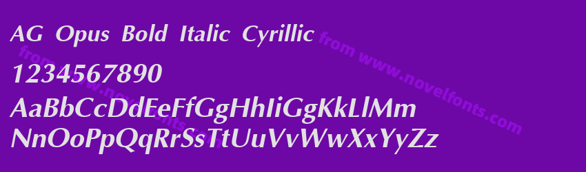 AG Opus Bold Italic CyrillicPreview