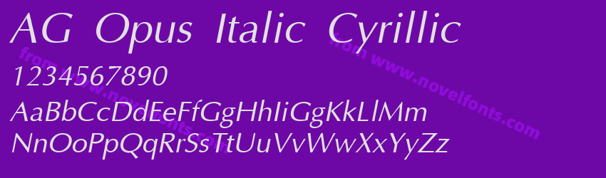 AG Opus Italic CyrillicPreview