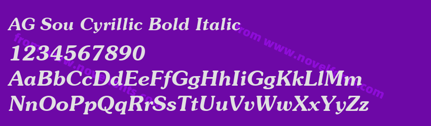 AG Sou Cyrillic Bold ItalicPreview