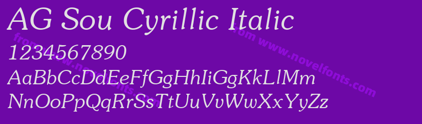 AG Sou Cyrillic ItalicPreview