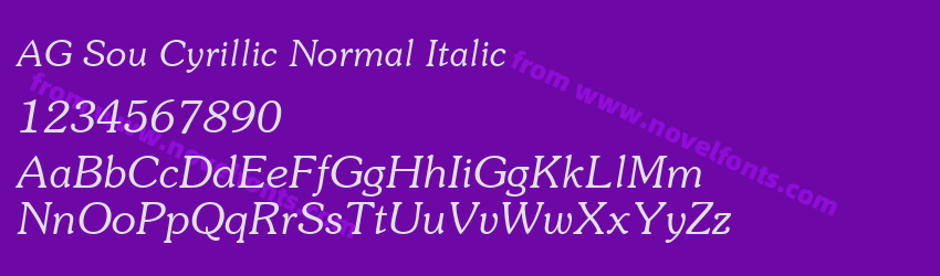 AG Sou Cyrillic Normal ItalicPreview