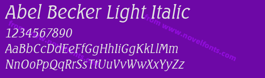 Abel Becker Light ItalicPreview