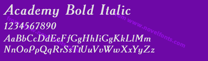 Academy Bold ItalicPreview