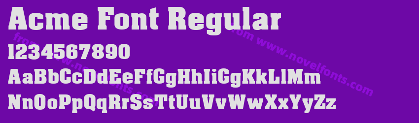 Acme Font RegularPreview