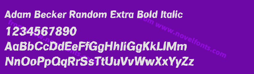 Adam Becker Random Extra Bold ItalicPreview