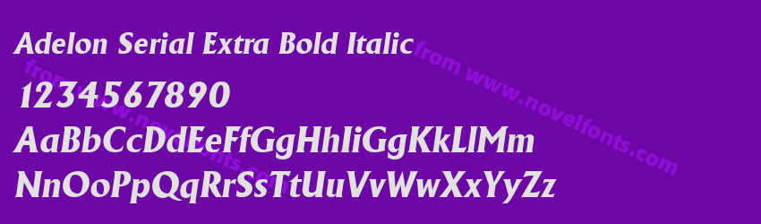 Adelon Serial Extra Bold ItalicPreview