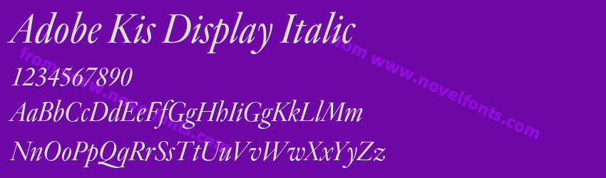 Adobe Kis Display ItalicPreview