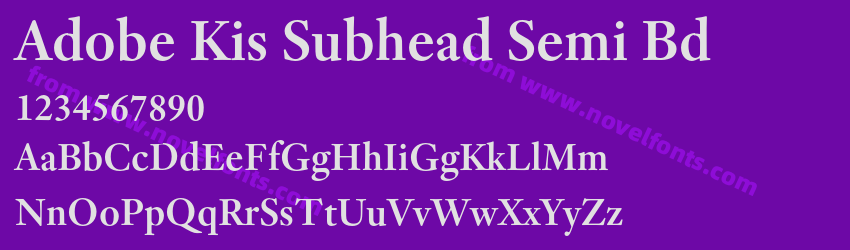 Adobe Kis Subhead Semi BdPreview