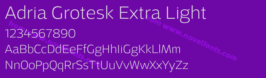 Adria Grotesk Extra LightPreview