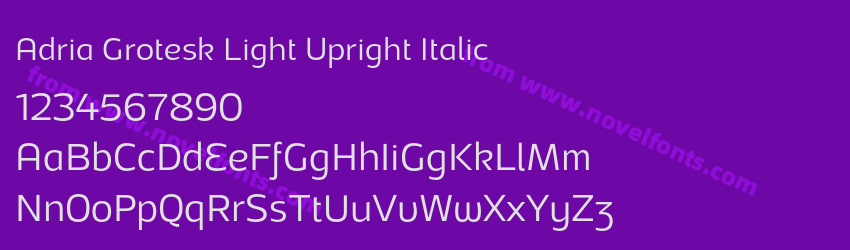 Adria Grotesk Light Upright ItalicPreview