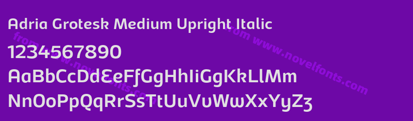 Adria Grotesk Medium Upright ItalicPreview