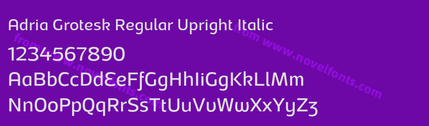 Adria Grotesk Regular Upright ItalicPreview