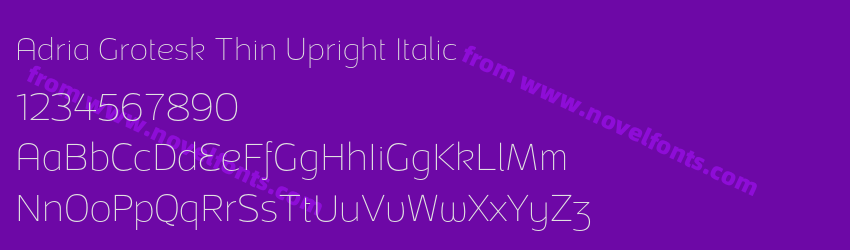 Adria Grotesk Thin Upright ItalicPreview