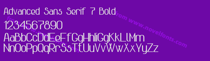 Advanced Sans Serif 7 BoldPreview