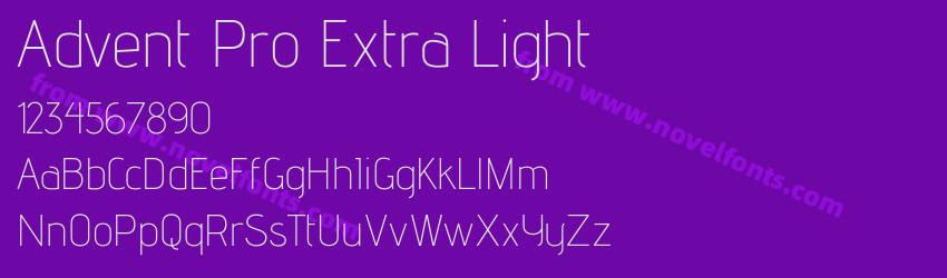 Advent Pro Extra LightPreview