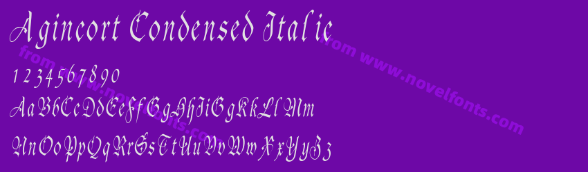 Agincort Condensed ItalicPreview