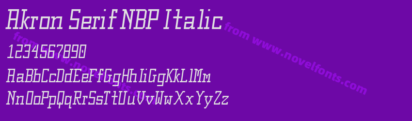 Akron Serif NBP ItalicPreview