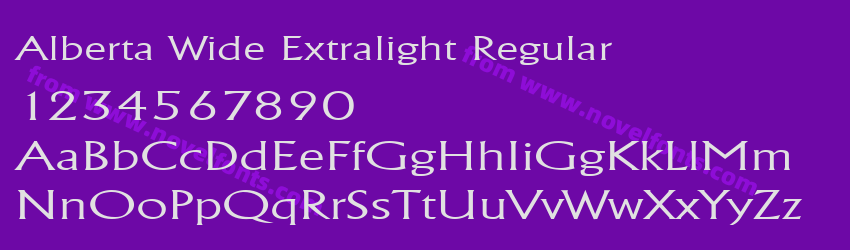 AlbertaWideExtralight RegularPreview