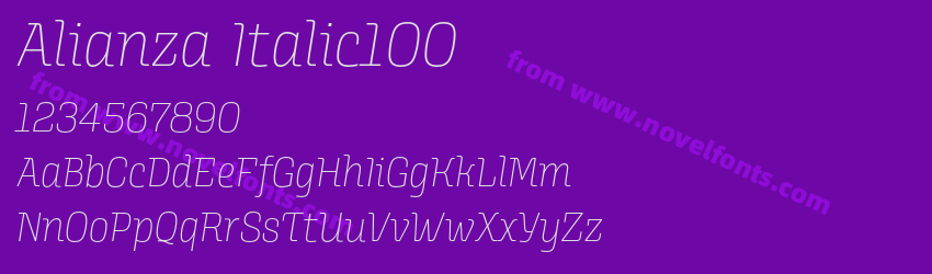 Alianza Italic100Preview