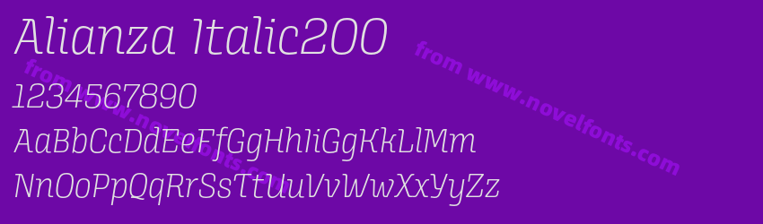 Alianza Italic200Preview