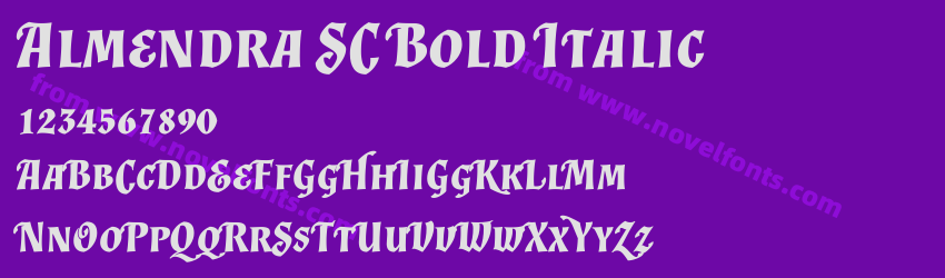 Almendra SC Bold ItalicPreview