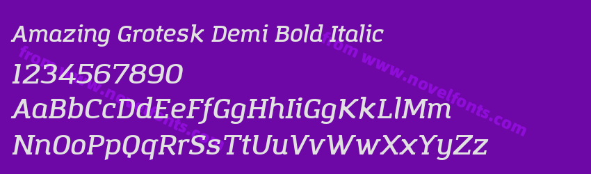 Amazing Grotesk Demi Bold ItalicPreview