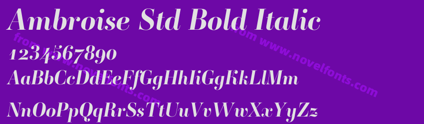 Ambroise Std Bold ItalicPreview