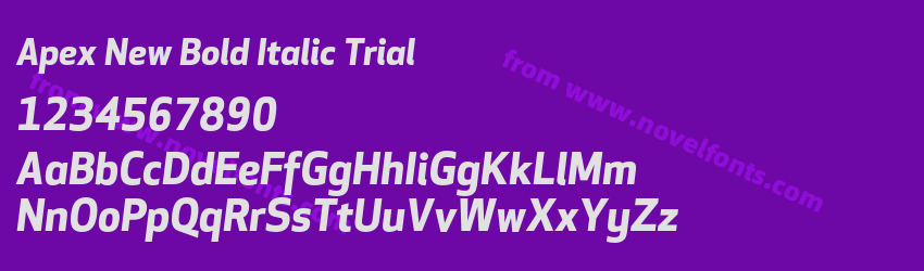 Apex New Bold Italic TrialPreview