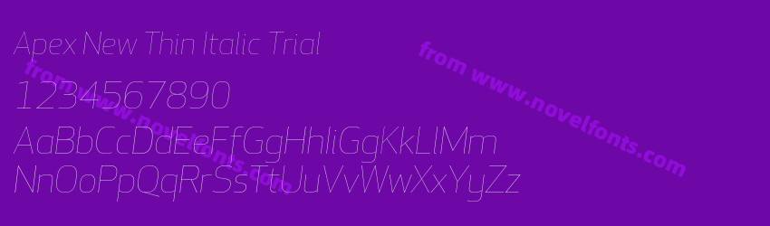 Apex New Thin Italic TrialPreview