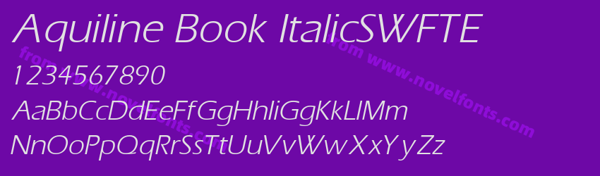 Aquiline Book ItalicSWFTEPreview