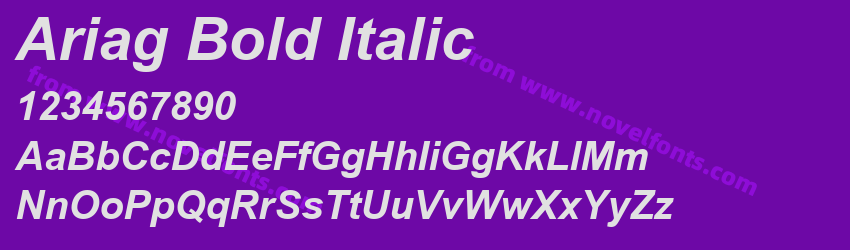 Ariag Bold ItalicPreview