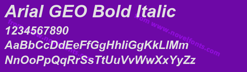 Arial GEO Bold ItalicPreview