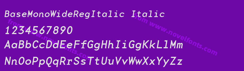 BaseMonoWideRegItalic ItalicPreview