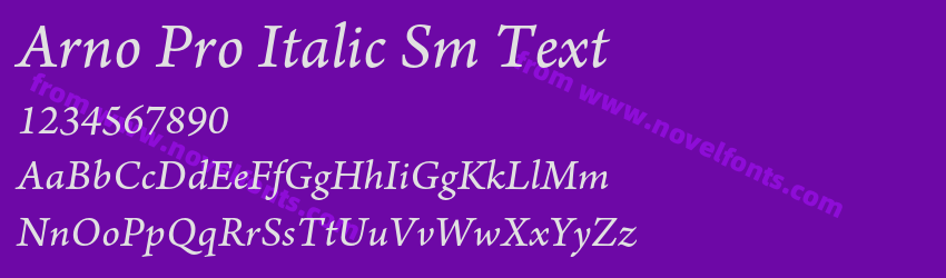 Arno Pro Italic Sm TextPreview