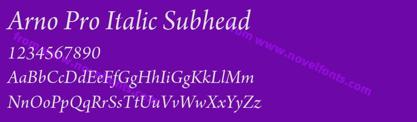 Arno Pro Italic SubheadPreview