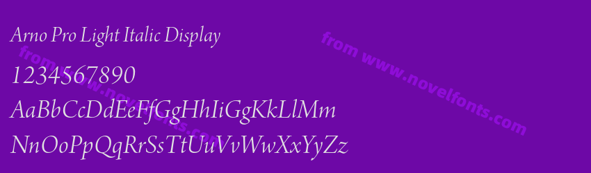 Arno Pro Light Italic DisplayPreview