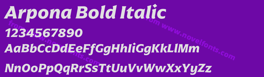 Arpona Bold ItalicPreview