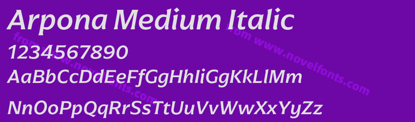 Arpona Medium ItalicPreview