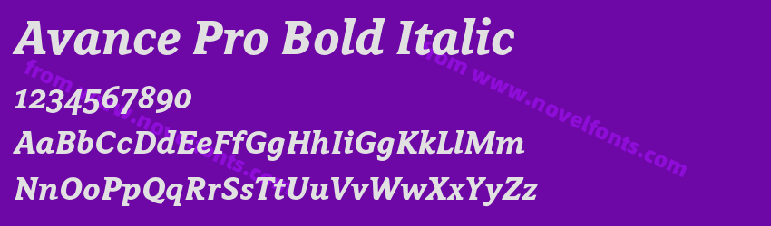 Avance Pro Bold ItalicPreview