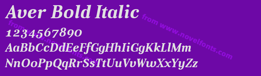 Aver Bold ItalicPreview