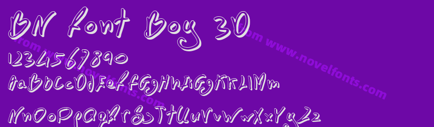 BN Font Boy 3DPreview