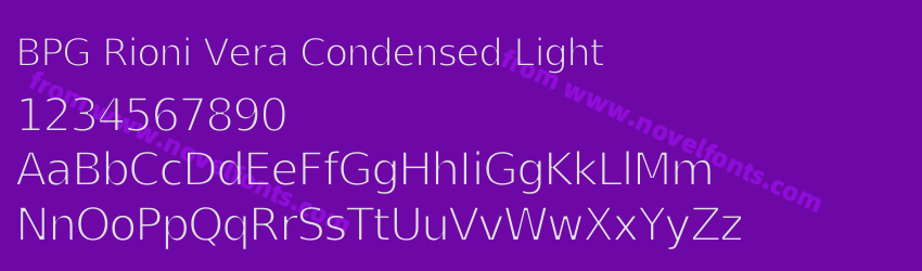 BPG Rioni Vera Condensed LightPreview