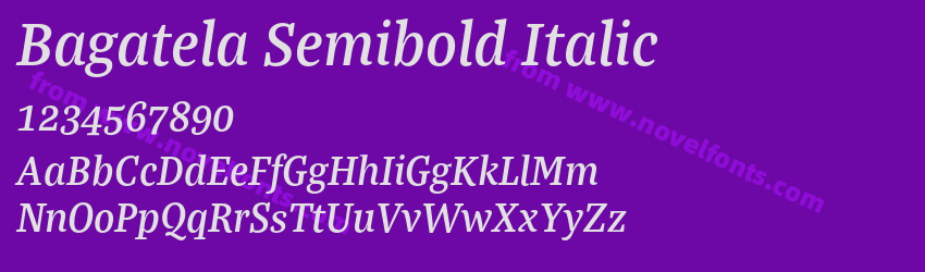 Bagatela Semibold ItalicPreview