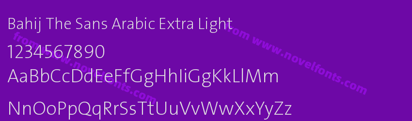 Bahij The Sans Arabic Extra LightPreview