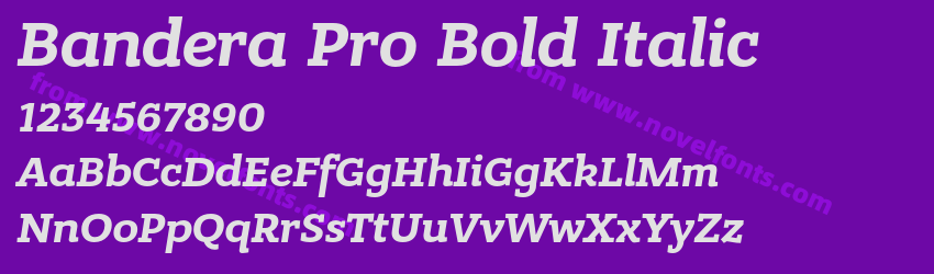 Bandera Pro Bold ItalicPreview