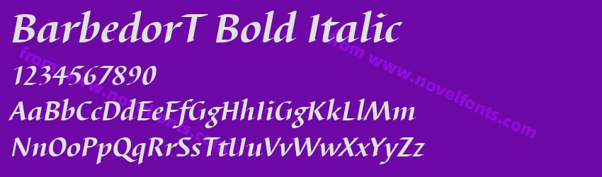 BarbedorT Bold ItalicPreview